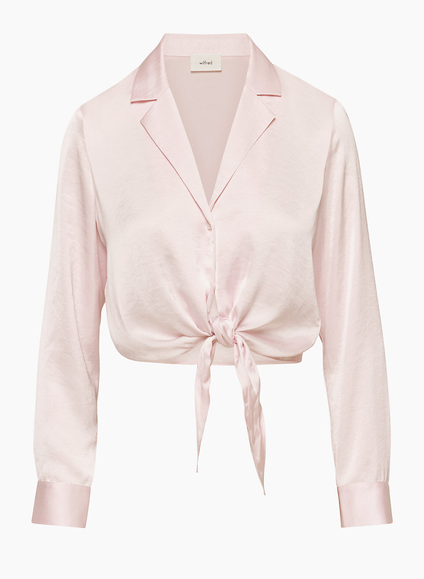 Wilfred TIE-FRONT SATIN BLOUSE