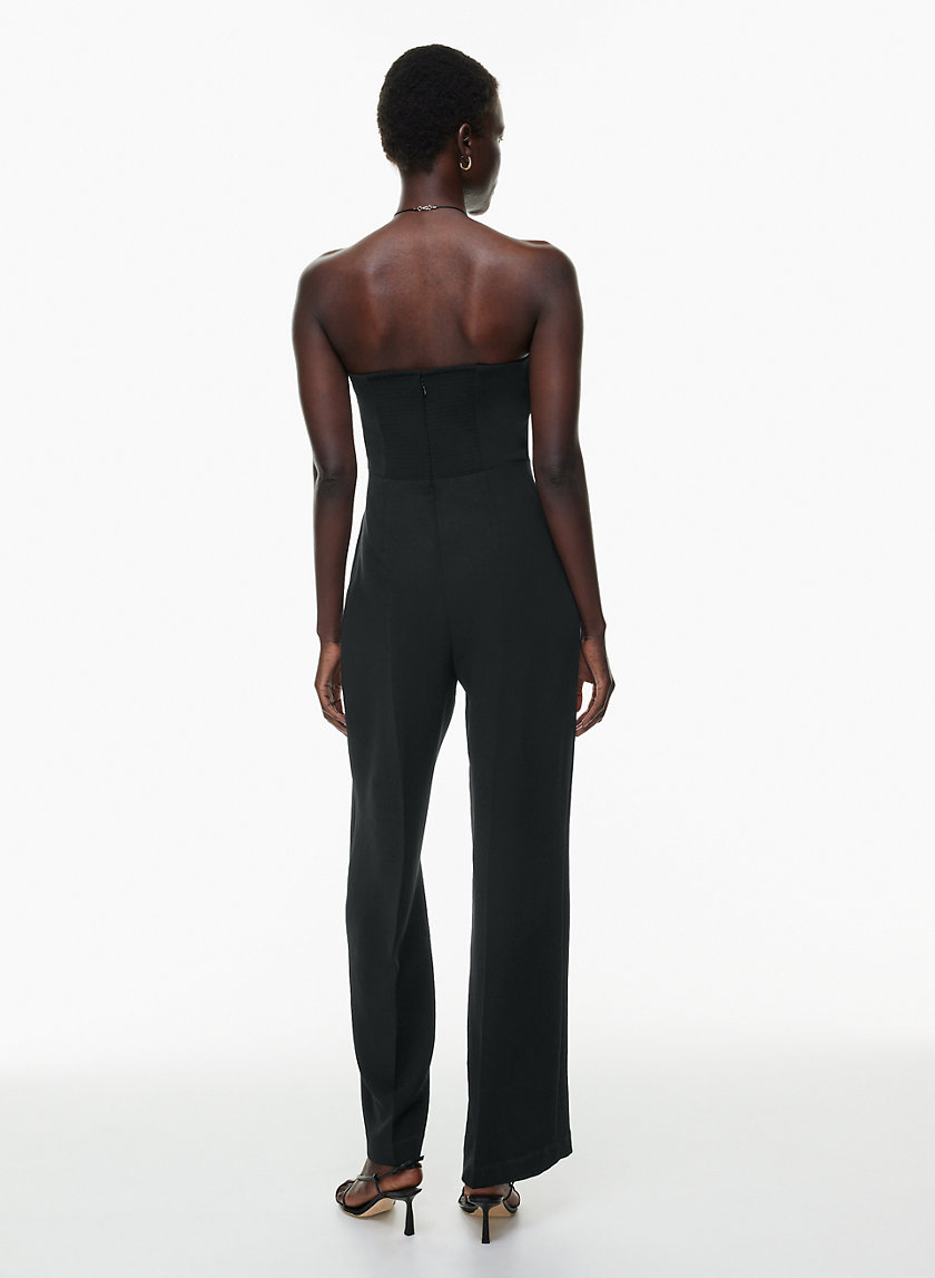 Aritzia - SOLD OUT NWT Black Halter Look Flare Jumpsuit Wilfred