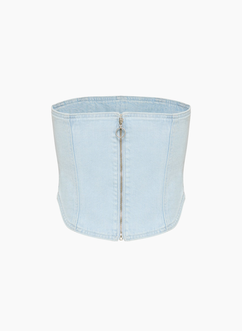 Denim Forum THE '90S DEBBIE DENIM BUSTIER