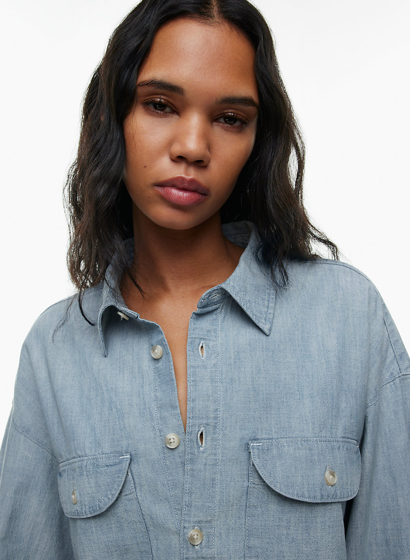 Denim Forum THE '90S CHAMBRAY DENIM SHIRT | Aritzia INTL