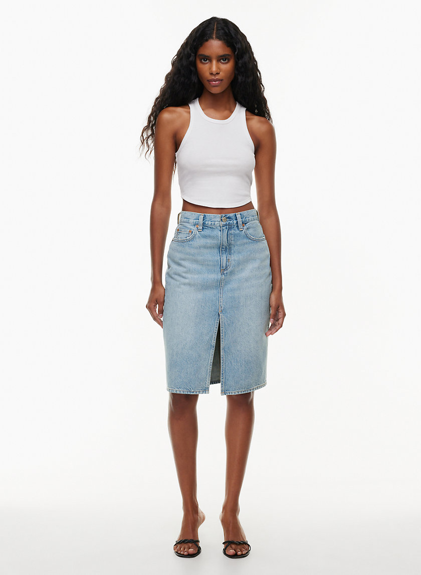 Denim best sale skirt aritzia