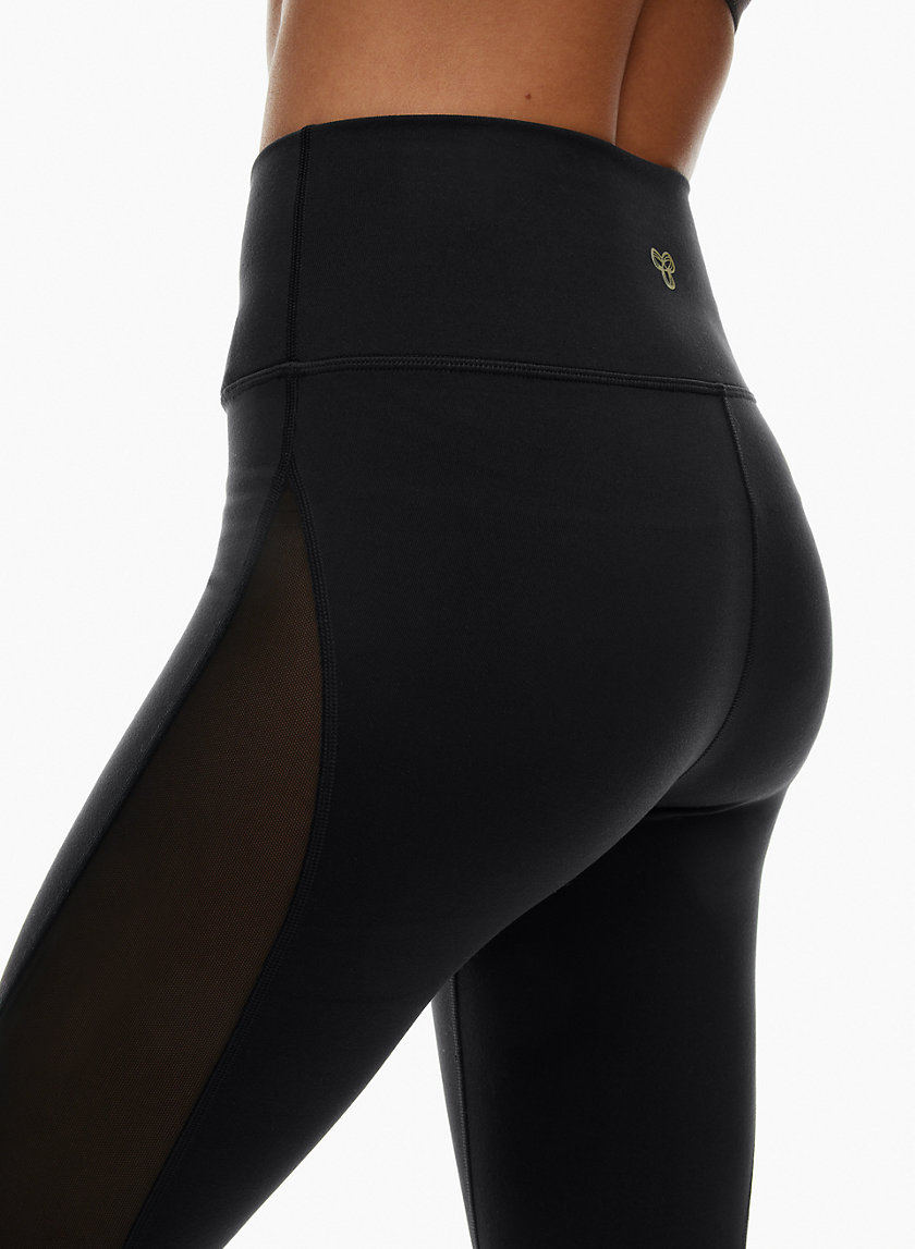 adidas Women's Mesh-Panel Full Length Leggings Black Size L MSRP $50