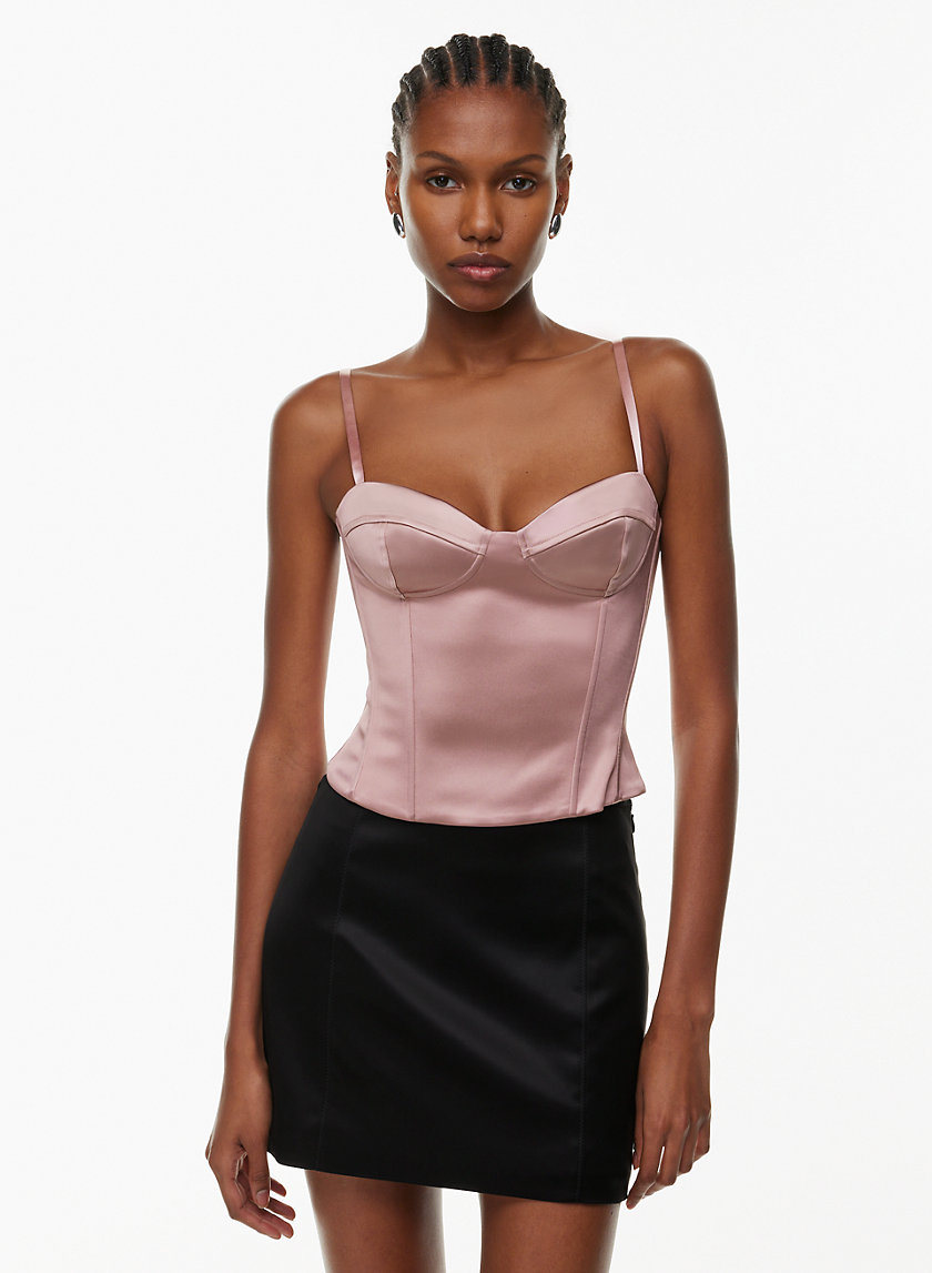PINK The Cinched Base Cotton Corset Top
