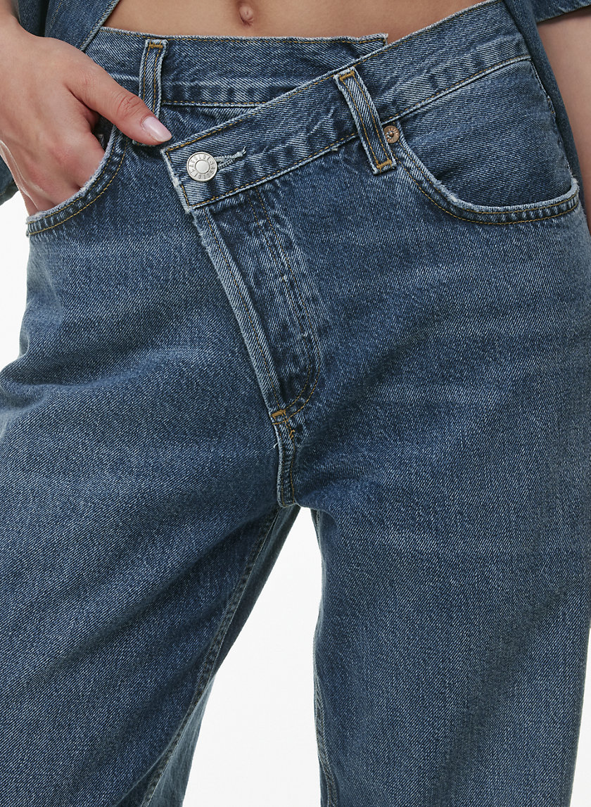 AGOLDE Criss-Cross Upsized Straight-Leg Jeans