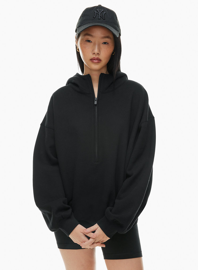 Aritzia COZY FLEECE MEGA DROP SHOULDER 1/2 ZIP HOODIE