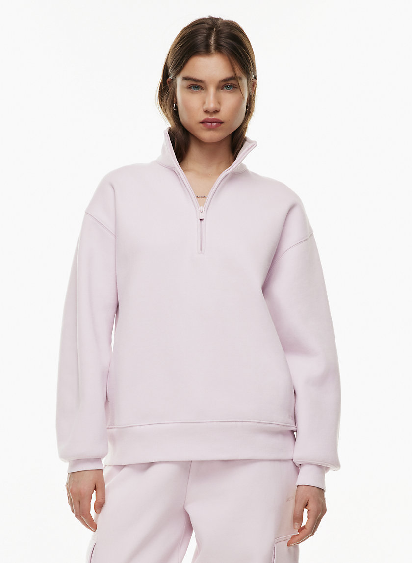 Aritzia COZY FLEECE BOYFRIEND 1/4 ZIP SWEATSHIRT