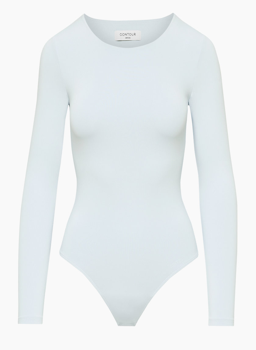 Long Sleeve Bodysuit Women Premium Leotard Casual Scoop Neck Shapewear  lingerie