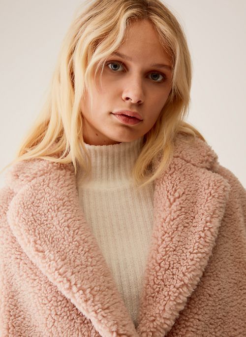 aritzia teddy cocoon coat