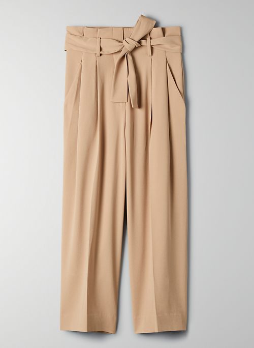 CULOTTE PANT - High-waisted tie-front culottes