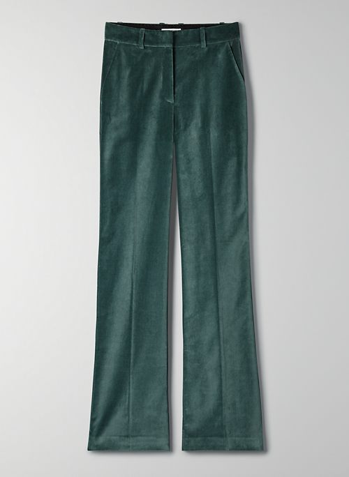 BRADEN VELVET PANT - High-waisted velvet pants