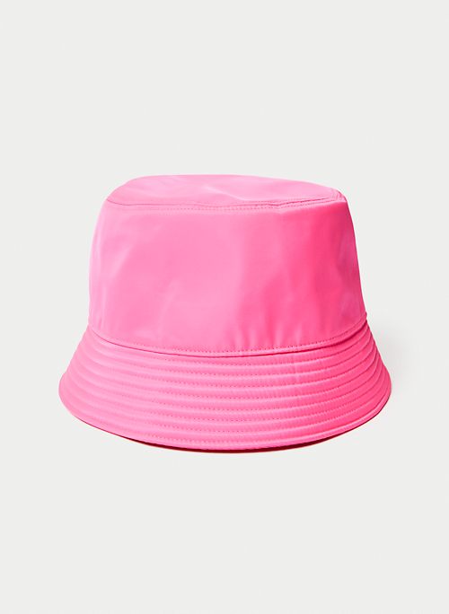 neon pink bucket hat