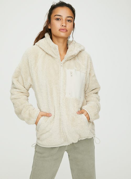 fuzzy sweater with zipper