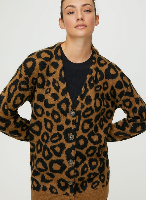 leopard print cardigan canada