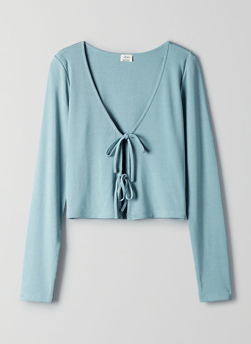 diy tie front cardigan