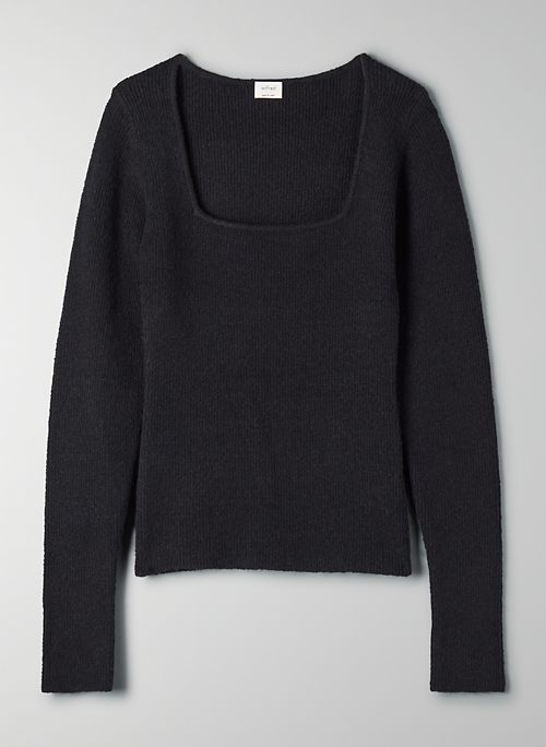KIRSTY SWEATER - Square-neck bodycon sweater