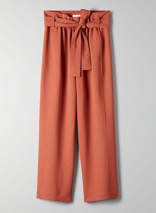 PAPERBAG PANT - Cropped, wide-leg trousers