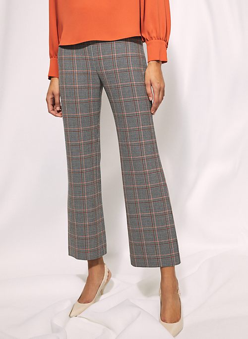 checkered flare pants
