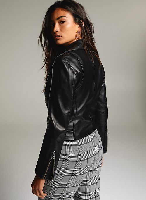 aritzia leather blazer