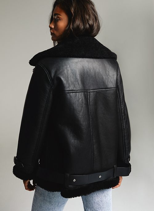 all about eve navigator shearling jacket