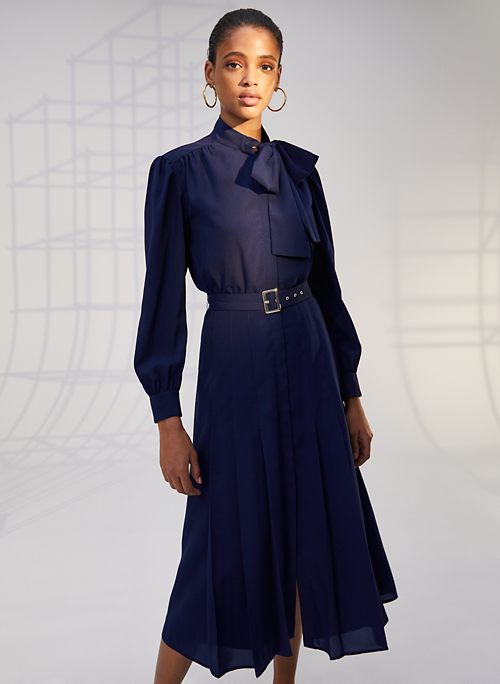 aritzia navy blue dress