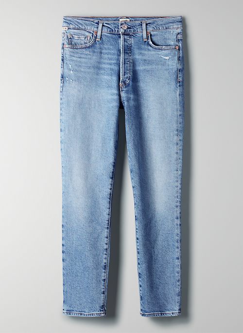 citizens of humanity olivia high rise slim ankle jeans chit chat