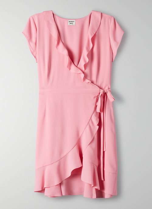SAVOY DRESS - Ruffled wrap mini dress