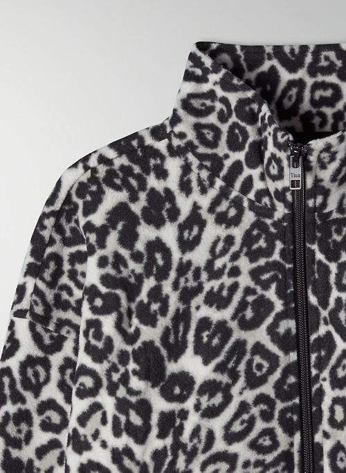 leopard print zip up jacket