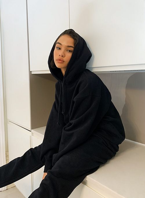 black sweater hoodie women's