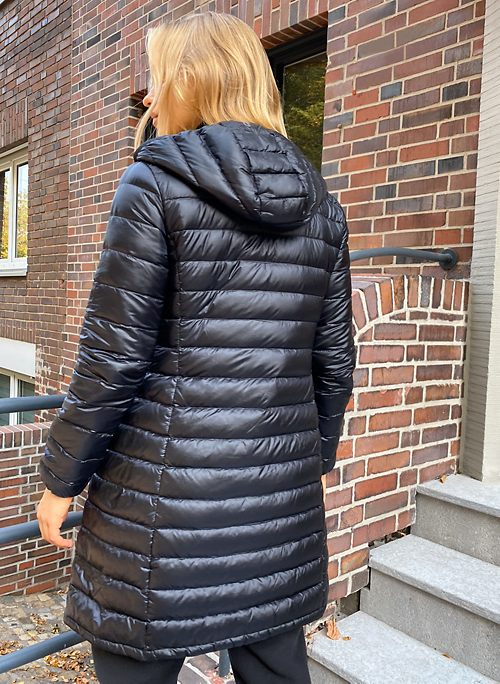 the sting long puffer coat