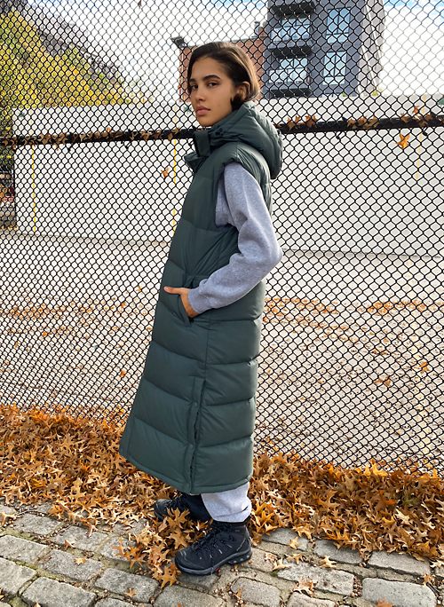 extra long down vest