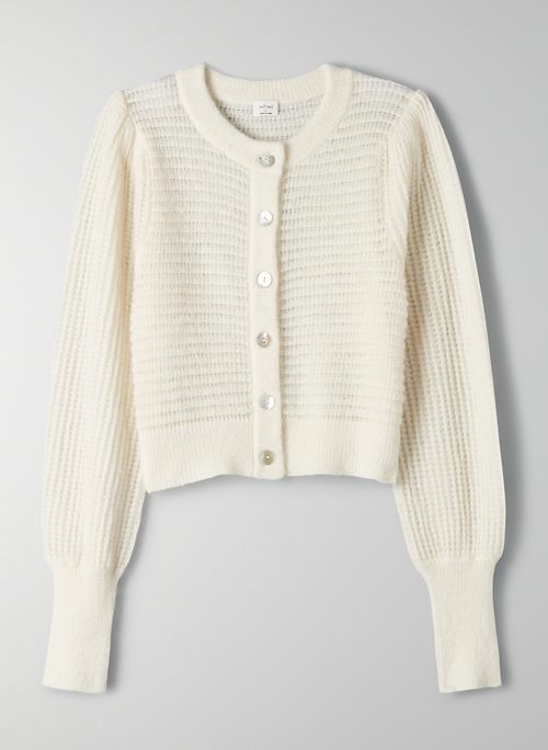 aritzia pink cardigan