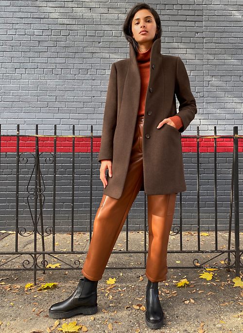 THE COCOON COAT - Mid-length, wool-cashmere coat