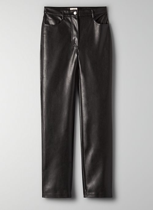 MELINA PANT - High-rise vegan leather pants