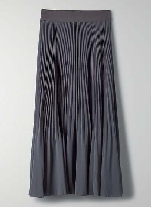 TWIRL SKIRT - Pleated, chiffon midi skirt