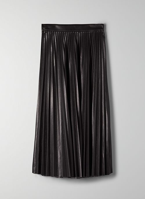 ORTEGA SKIRT - Pleated vegan leather skirt
