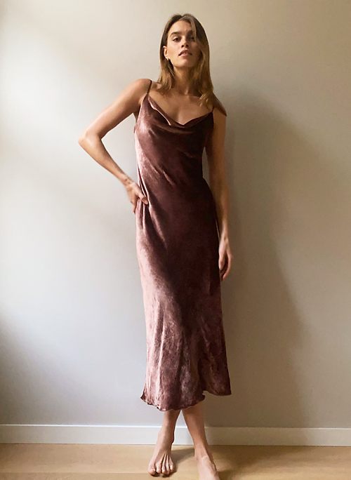 aritzia velvet dress