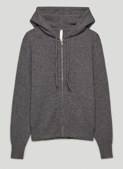 LUXE CASHMERE ZIP-UP - Cashmere zip-up hoodie