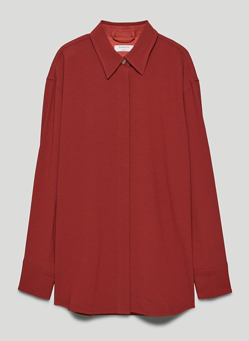 DOLLY SHIRT JACKET - Satin button-up blouse