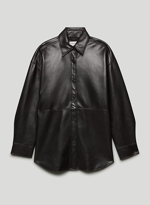 PELLI SHIRT JACKET - Faux leather shirt jacket