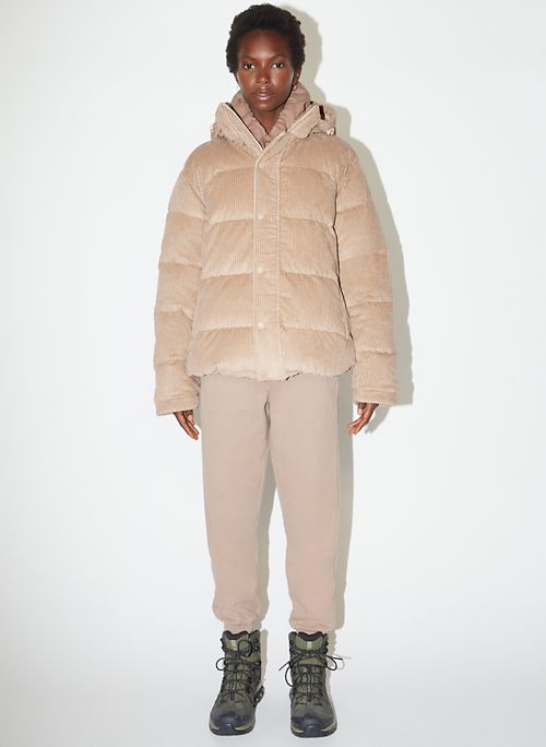 oversized puffer jacket beige