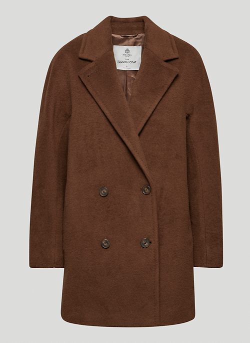 THE SLOUCH SHORT COAT - Short, oversized double-breasted wool coat