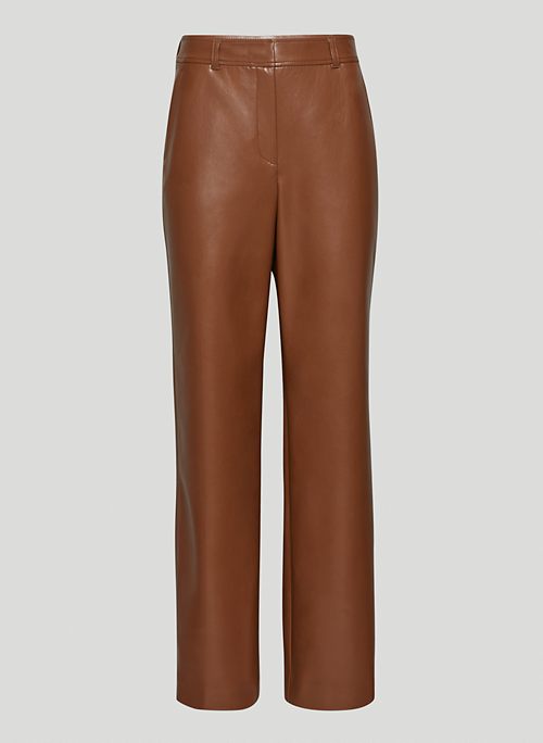 BAZAAR PANT - Vegan Leather mid-rise pants