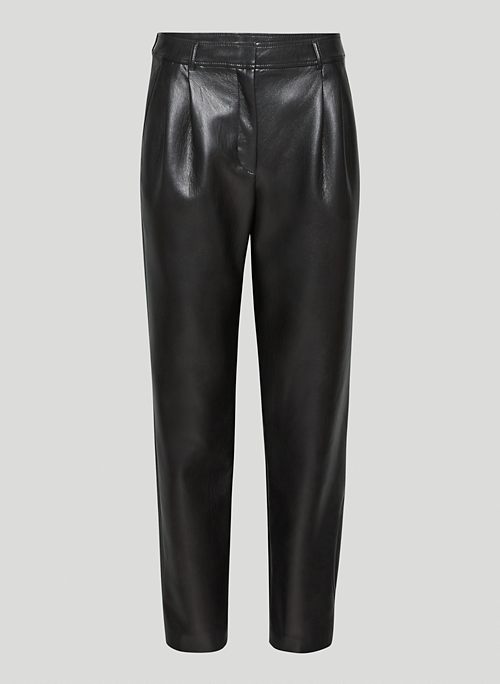 COSMO PANT - Vegan Leather mid-rise pants