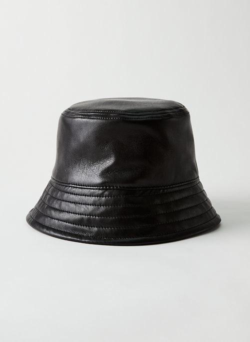VEGAN LEATHER BUCKET HAT - Vegan Leather bucket hat