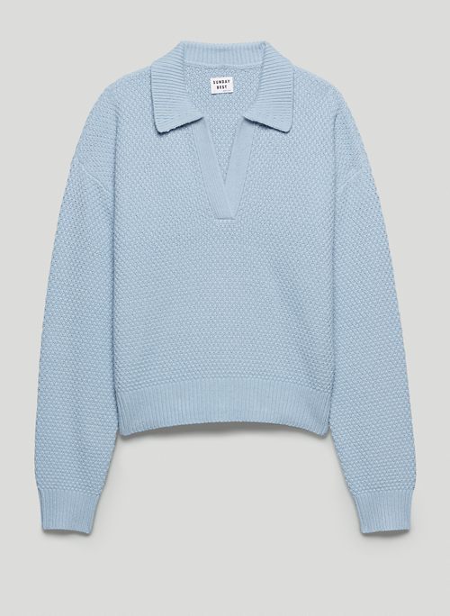 LOTTIE SWEATER - Open-neck polo sweater