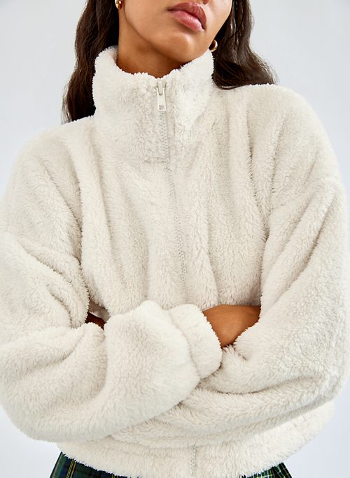 aritzia teddy zip up