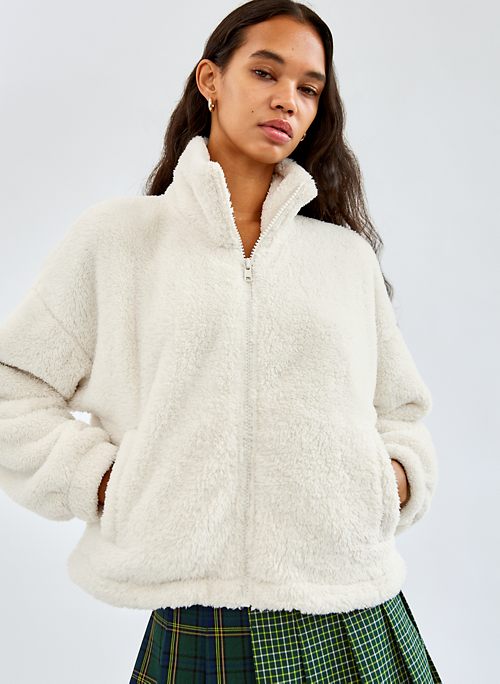 aritzia teddy zip up