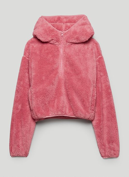 fuzzy zip up jacket with hood