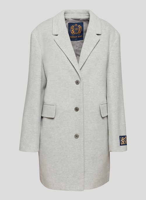 KENNEDY COAT - Mid-length, single-breasted wool-cashmere coat