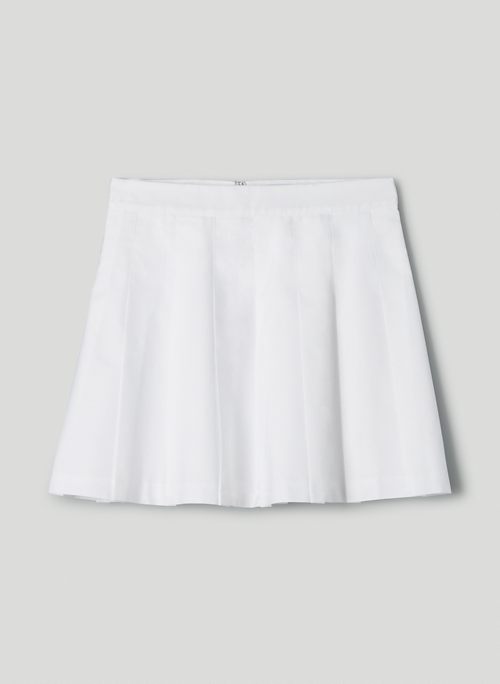 OLIVE MINI 15" SKIRT - High-waisted, pleated mini skirt